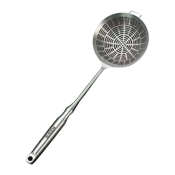 Eqslft Cooking Skimmer, 304 Stainless Steel Spider Strainer Handheld Metal Slotted Spoon With Holes Mesh Ladle For Spaghetti Pasta;Poached Egg Kitchen Frying And Cooking Tools