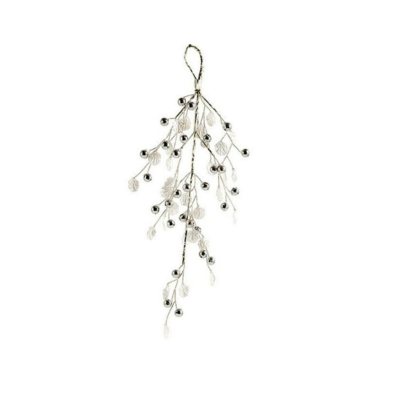 Eqslft Water Droplets Pearl Wire Garland for Winter Wonderland Party Decorations Diamond Hanging Wedding Decoration Accents Living Room Bedroom