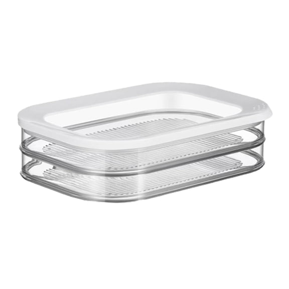 Eqslft Deli Meat Container for Fridge, Stackable Bacon Lunch Container for Refrigerator, Food Storage Boxes with Lid for Cold Cuts Salami Lunch Meat(1 Layer)