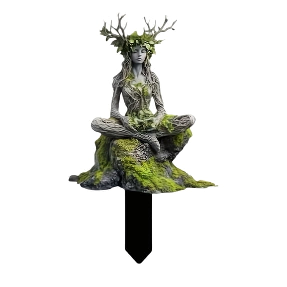Eqslft Fairy Garden Stakes Flat Decor, Acrylic 2D Garden Decoration,Sculptures Ornament Garden Accessories for Outdoor Indoor Yard Lawn Pot