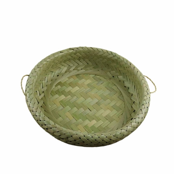 Eqslft Handwoven Bamboo Storage Baskets, Multi-Size Round Woven Fruit Bowls, Rustic Farmhouse Decor for Kitchen, Bathroom & Pantry