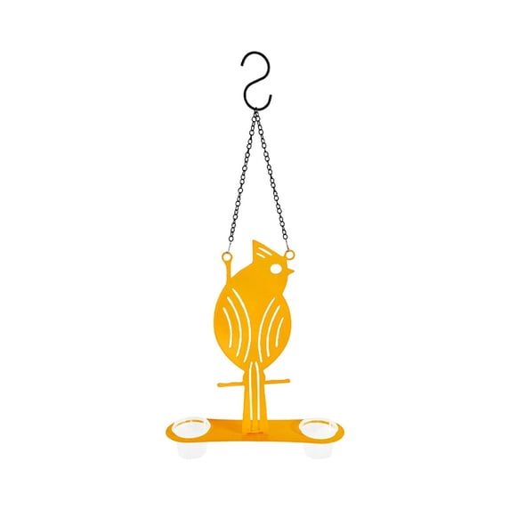 Eqslft Hanging Oriole Bird Feeder with Clear PP Bowl, Perch, and Attachment Prongs for Clementines, Mandarins, and Oranges Outdoor Decor for Garden Backyard Patio and Deck