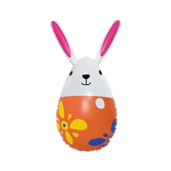Eqslft Inflatable Easter Yard Decorations ,Inflatable Easter Bunny Peeps Toy & Eggs Rabbit Colorful Blow Up Rabbit Decor Egg Spring Celebration Yard Decorations