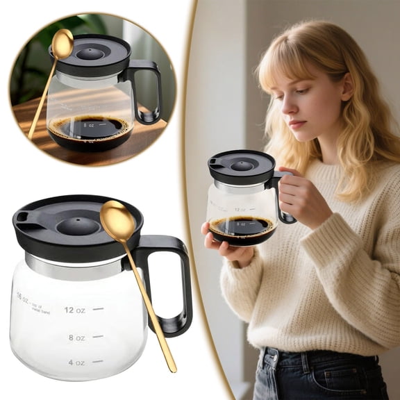 Eqslft Insulated Coffee Pot Mug,Coffee Pot Shaped Mug,Cute Novelty Flat Bottom Mugs with Ergonomic Handle and Lid,Unique Beverage Mugs for Hot Tea Chocolate