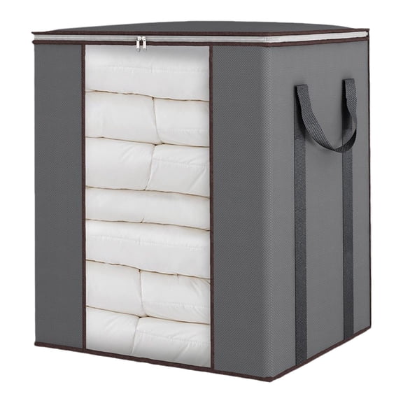 Eqslft Large Blanket Storage Bags 120L Comforter Storage Bags with Reinforced Handles Breathable Clothes Storage Containers for King Comforter Bedding Pillow Sheet