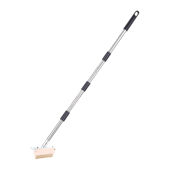 Eqslft Manual Crevice Weeding Tool, Crack Weeder with Weed Brush Heads, Crevice Weeding Hook with Adjustable Steel Handle for Patios, Decks & Garden Paths