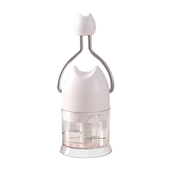 Eqslft Manual Press Garlic Chopper, Handheld Garlic Mincer, Stainless Steel Blade, for Garlic, Ginger, Chili, Nuts, Time-Saving Kitchen Tool