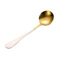 thumbnail image 1 of Eqslft Metal Soup Spoons,Stainless Steel Spoons for Soup Round Colorful Dinner Spoons Thick Short handle Table Spoon 6.3-Inch, 1 of 2