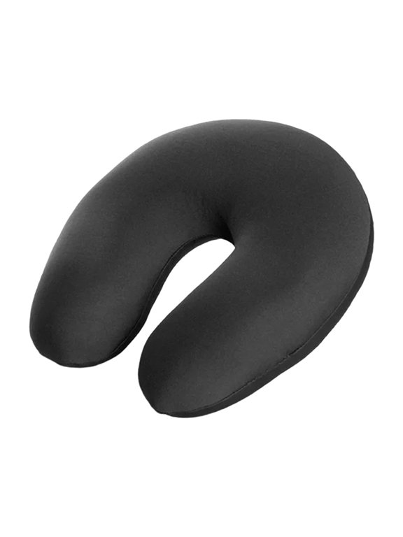 Microbeads Travel Neck Pillow for Sleeping, 12Inch Airplane Travel Pillow for Pain Relief Sleeping, Plane Neck Support Pillow, Anti