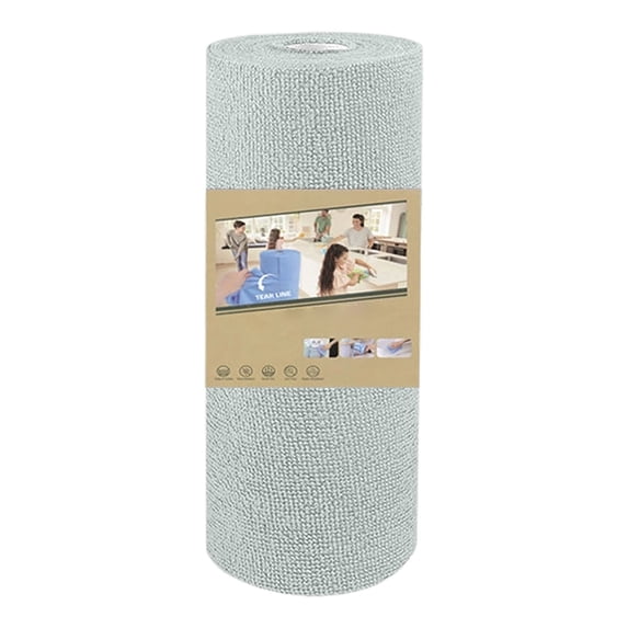 Eqslft Microfiber Cleaning Cloth Roll 20 Pack, 7.8''×7.8" Reusable Paper Towels, Tear Away Microfiber Towels, Highly Absorbent, All-Purpose Washable Cleaning Rags for Kitchen, Window, Car, Shop