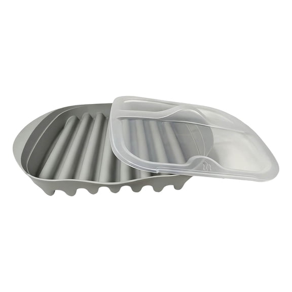 Eqslft Microwave Bacon Tray with Splatter Lid,Safety,Quick and with No Mess,Microwave Bacon Cooker Make Crispy Bacon in few Minutes