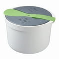 thumbnail image 1 of Eqslft Microwave Rice Cooker Steamer,2L Microwave Rice Steamer Pasta Cooker with Strainer,Microwave Cookware Set,Kitchen Cookware For Home Travel Office Use, 1 of 3