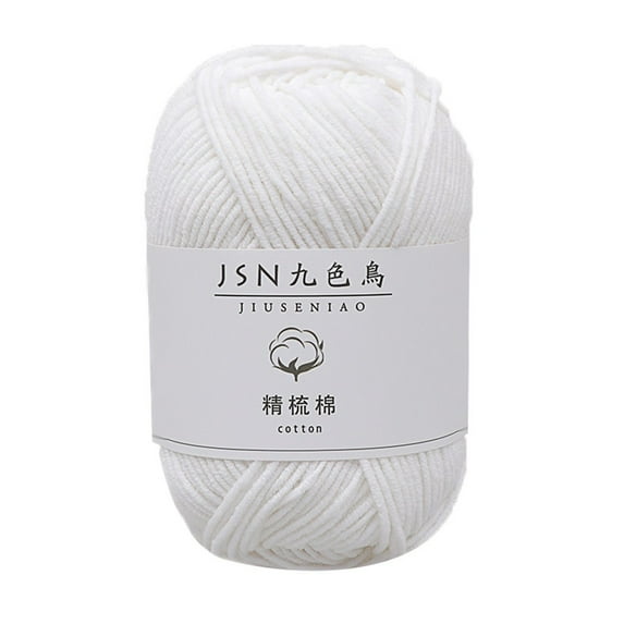 Eqslft Milk Cotton Yarn for Crocheting, Aeelike 480 Yards Soft Yarn for Knitting, Knitting Crochet Soft Baby Cotton Wool Yarn for Crocheting Sweaters, Gloves, Scarf
