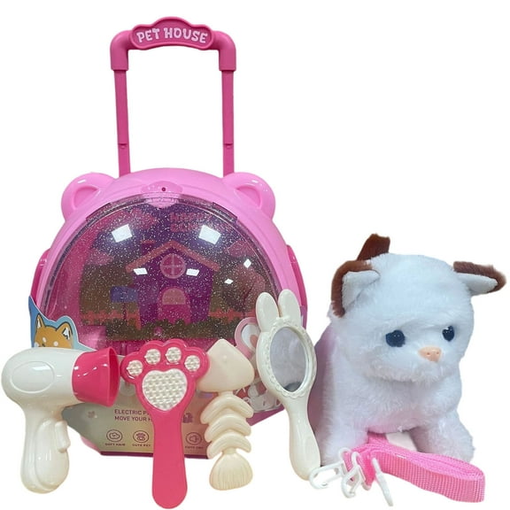 Eqslft My Realistic Cat Toy, it Acts Like a Real Pet, Meows, Walks & Tail Wagging - Realistic Feline Stuffed Animal for Cat Lovers