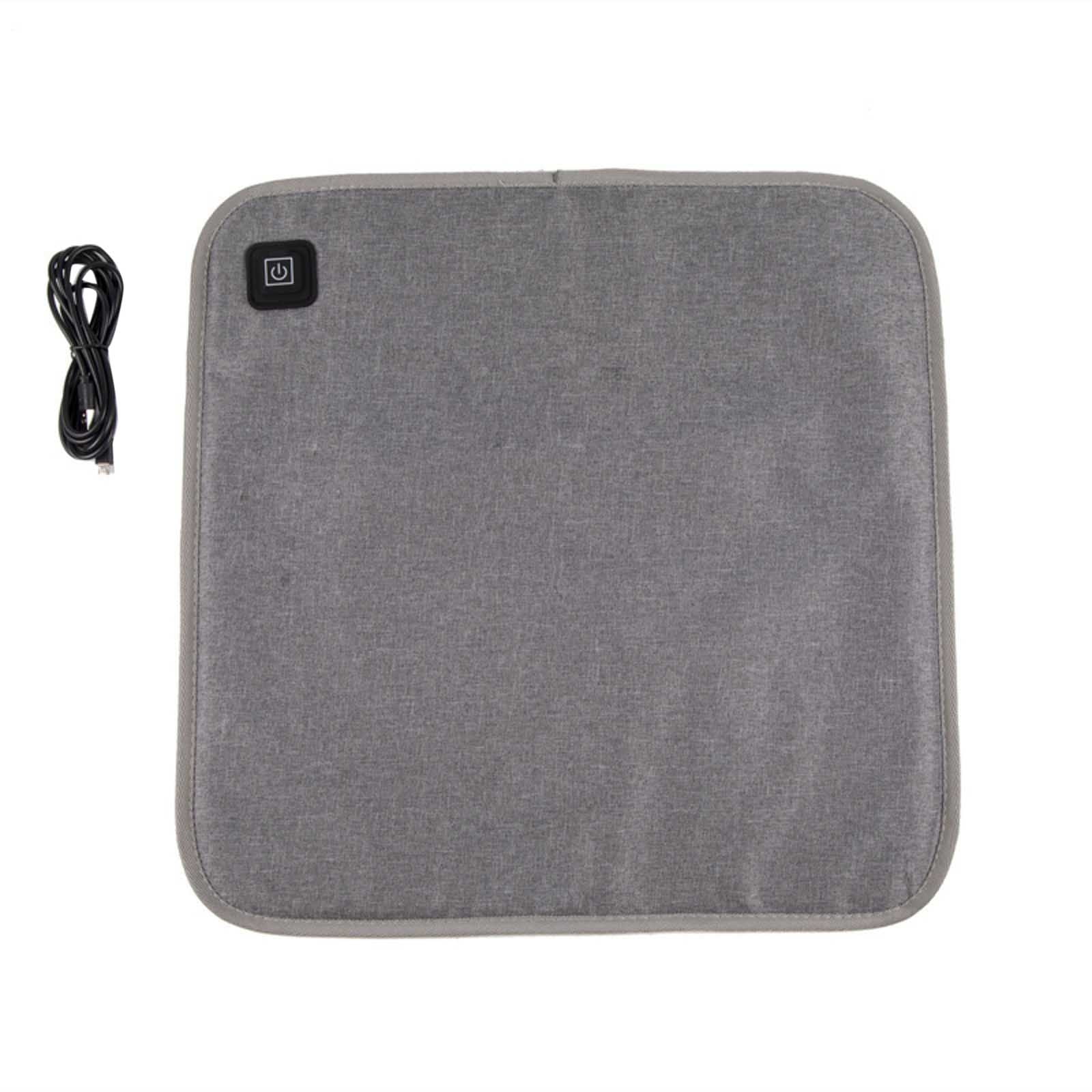 Eqslft Portable Heated Camping Chair Cushion, Waterproof Outdoor Seat Pad with Backrest, Foldable Heating Mat for Picnic Beach Fishing, USB Powered Warm Seat Cover