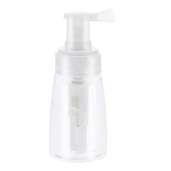 Eqslft Portable Powder Spray Bottle, Refillable Dry Shampoo Dispenser, Clear Plastic Press-Type Sprayer for Cosmetics, Baking, and Gardening