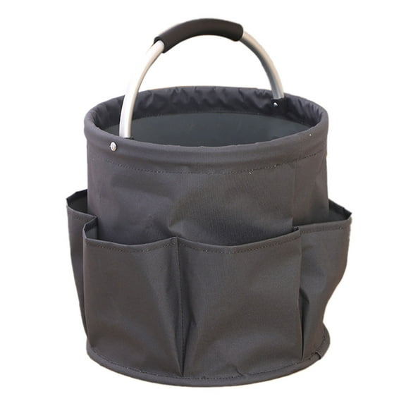 Eqslft Portable Shower Caddy with 6 Side Pockets, Foldable Cleaning Supply Caddy with Handle,Oxford Fabric, Multifunctional Storage Basket for Showers, Picnics