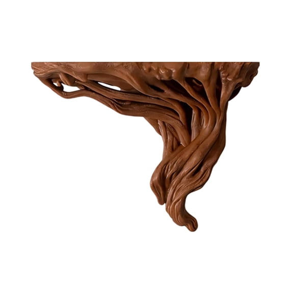 Eqslft Resin Tree Root Wall Shelf, Floating Branch-Shaped Console, Nature-Inspired Decorative Wall Bracket, for Rustic & Bohemian Home Decor