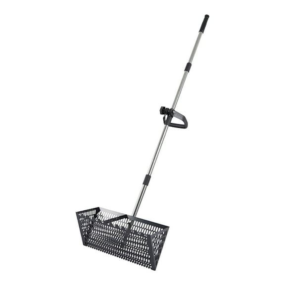 Eqslft Sand Flea Rake 16" Wide - Detachable 54" Handle with Shark Tooth Screen - Stainless Steel Beach Rake for Fishing Bait, Shelling, Yard Cleaning