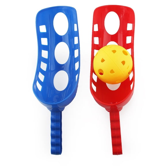 Eqslft Scoop Ball Game Scoop and Ball Toss Set Toss Catch Game Toy Lacrosse Racket Game,Ideal for Field Day, Summer Activities, Backyards, Parks,2 Scoops and 1 Balls