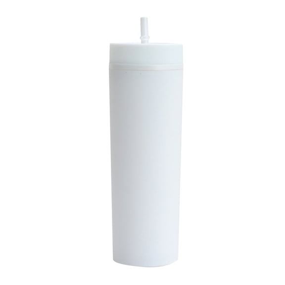 Eqslft Tumblers with Lids and Straws Bulk.Matte Multi Slim Tumbler Cups with Straws.16 oz Pastel Double Walled Acrylic Tumbler