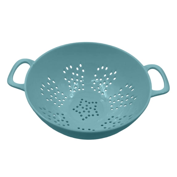 Eqslft Small Colander for Kitchen Mini Strainer Dish with Double Handles 7.6 x 5.9Inch Small Colander Strainer for Fruits Vegetables Food