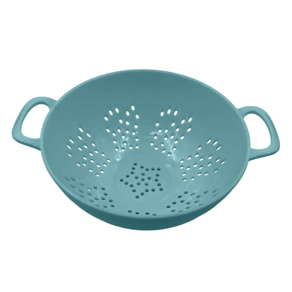 Eqslft Small Colander for Kitchen Mini Strainer Dish with Double Handles 7.6 x 5.9Inch Small Colander Strainer for Fruits Vegetables Food