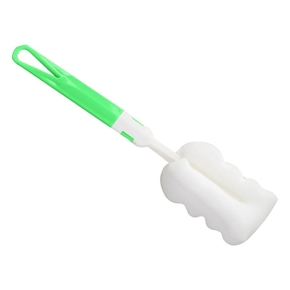 Eqslft Sponge Clean Brush with Adjustable Plastic Handle Long Handle Cleaner Brush Baby Bottle Cleaner Brush for Coffee Glasses Pot Milk Cup Mugs Baby Bottles