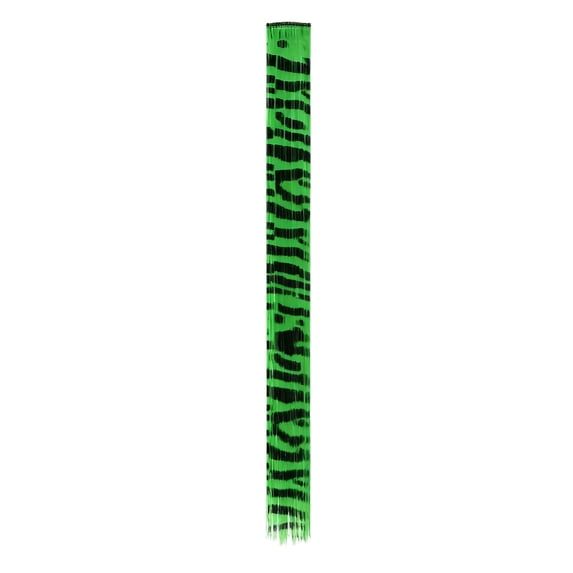 Eqslft Stripe Printed Wig Piece Colorful Long Straight Clip-in Hair Extensions for Daily Use Party Halloween(18")