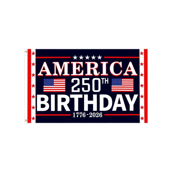 Eqslft USA 250th Anniversary 3ft x 5ft Printed Flag | Patriotic American Flag for Home Yard Events Historic Displays | Two-sided Design Lightweight Fabric for Indoor Outdoor Use