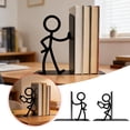 thumbnail image 1 of Eqslft 2PC Unique Bookends for Shelves, Fun & Decorative Book Ends,Metal Human Shaped Bookends,Suitable For Bookshelves Cabinets And Desks, 1 of 8