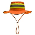 thumbnail image 1 of Eqslft Unisex High Visibility Reflective Bucket Hat, Breathable Neon Mesh Wide Brim Work Safety Boonie Hat,Work Safety Mesh Cooling Cap, 1 of 7