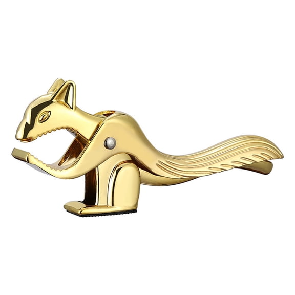 Eqslft Walnut Cracker Clip, Handheld Squirrel Shape Walnut Opener Nut Cracker Clip Household Heavy Zinc Alloy Pecan Nutcracker Plier Tool with Nonslip Handle for Chestnuts Pecans