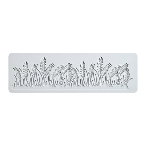 Eqslft Wheat Pattern Silicone Lace Mold, 3D Wheat Ear Fondant Mold, Reusable Cake Border Decorating Mold, for Chocolate, Sugarcraft, Cake Decoration, Baking Tool, DIY Craft