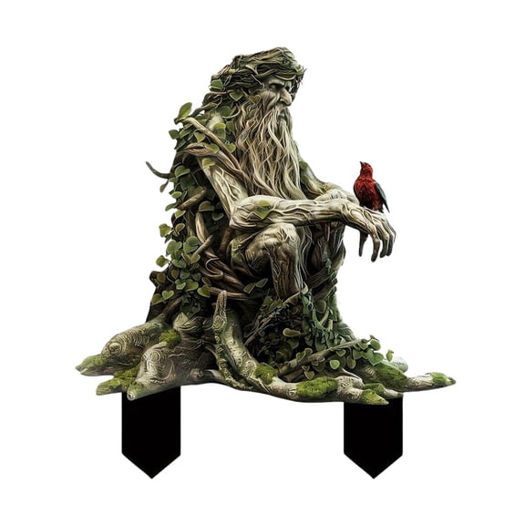 Eqslft Whimsical Tree Spirit Garden Stakes,Acrylic Pot Stakes Ms Withered Branches Fairy Garden Stakes, Weatherproof Outdoor Lawn Ornaments