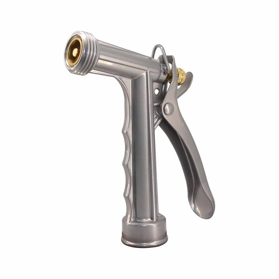 Eqslft Zinc Metal Garden High Pressure Hose Nozzle, 360 Rotating Water Hose Sprayer Nozzle with Threaded Front, Adjustable Spray Water Flow for Watering, Washing, Cleaning