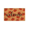 thumbnail image 1 of Eqslft hanksgiving Coir Welcome Doormat Autumn Pumpkin Natural Coir Floor Mat Fall Orange Green Plaid Non- Entrance Door Rugs for Autumn Fall Entryway Decor, 1 of 4
