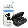 thumbnail image 1 of Hear Hush Hoops Reusable Soft Silicone Ear Plugs, 17dB Noise Reduction Rating, Case Included, Black, 1 of 14