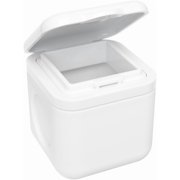 Equadose Magnetic Silicone Travel Container, Easy Flip-Top Lid, White