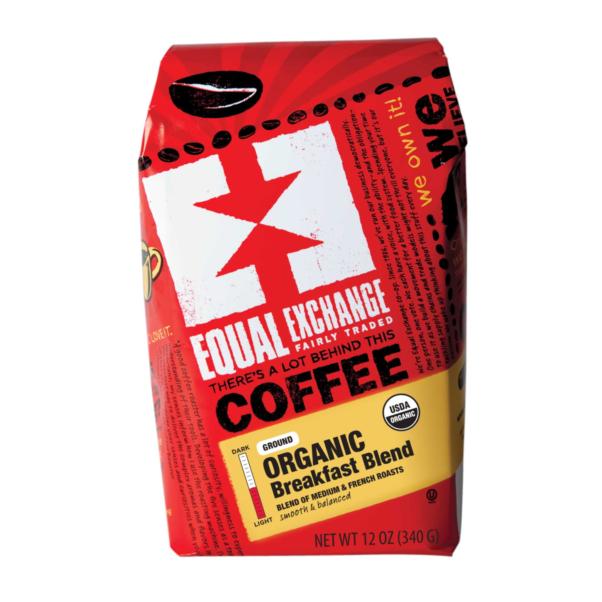 Equal Exchange Authentic Fair Trade Small Farmer Organic Coffee, 12 OZ