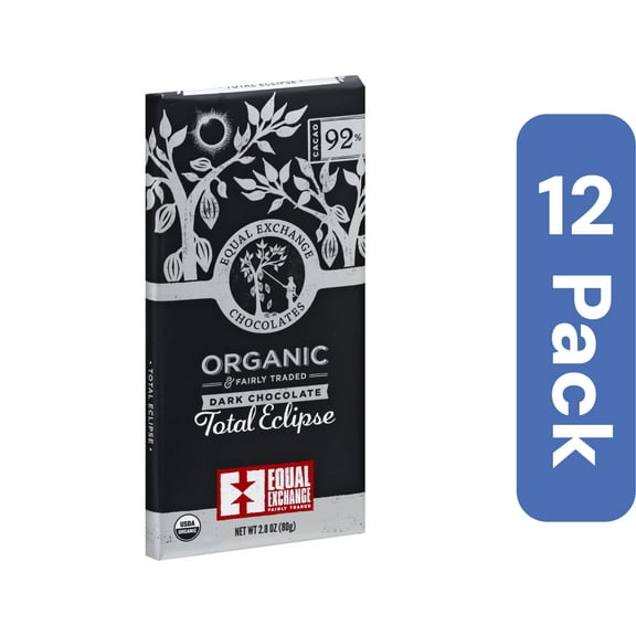 Equal Exchange Dark Chocolate Toasted Eclipse Organic 2.8 oz (Pack of 12)