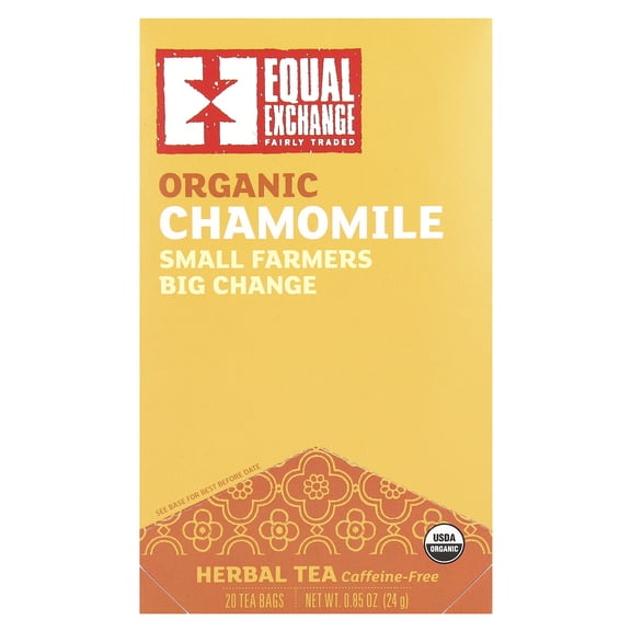 Equal Exchange Herbal Tea,Chamomile, 20 Bg, 6 Ct