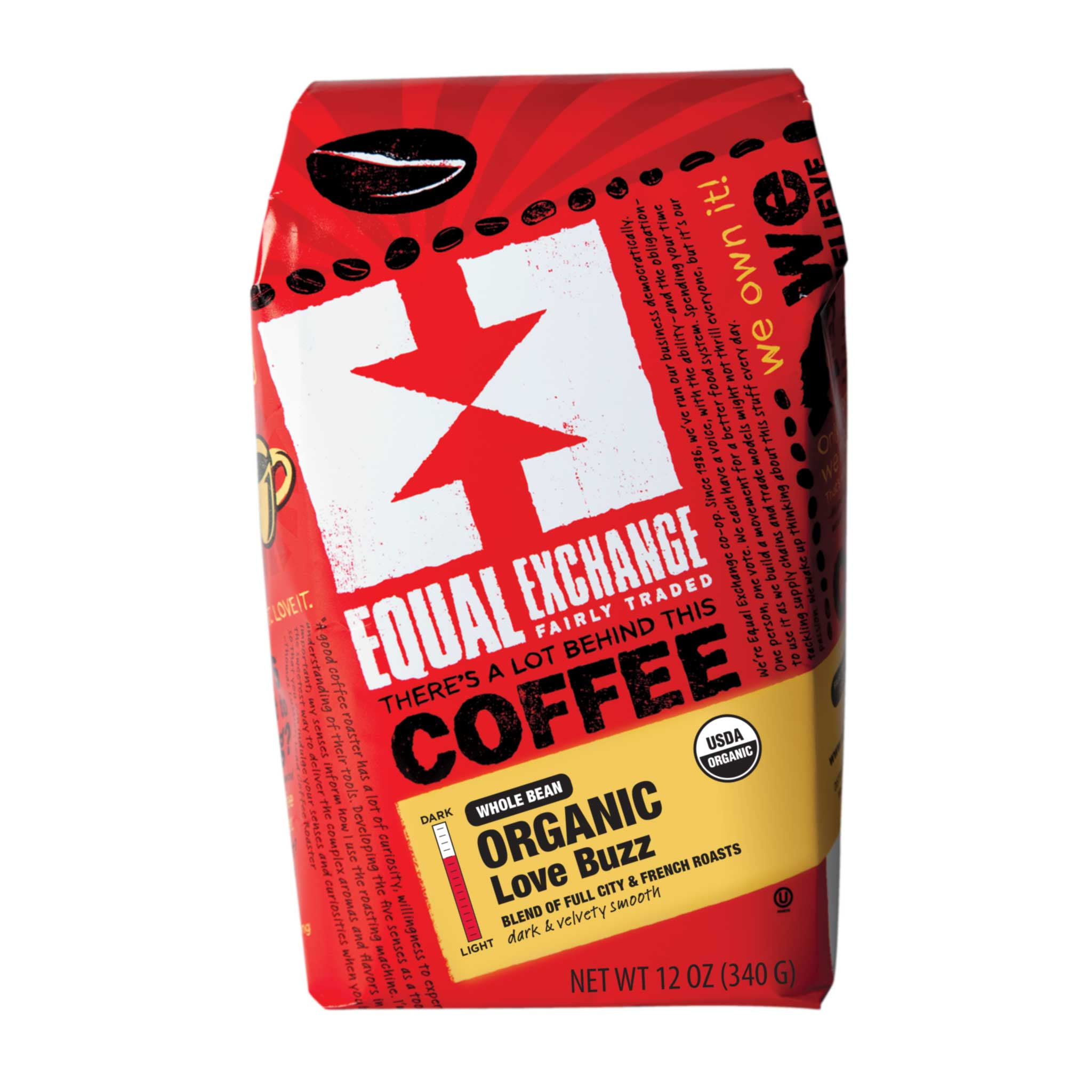 Equal Exchange, Lovebuzz, Whole Bean Coffee, 12 oz