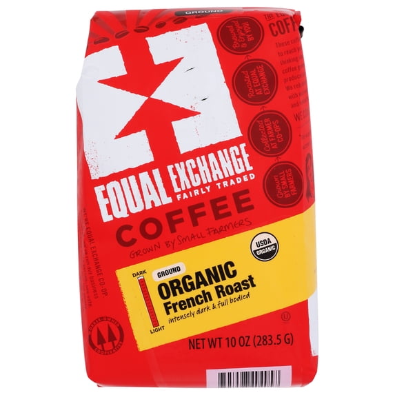 Equal Exchange Org. French Roast Ground 10 Ounce Pack Of 6