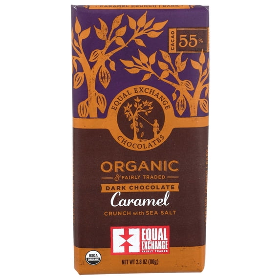 Equal Exchange Organic Caramel Crunch Dark Chocolate Bar, 2.8 Ounce -- 12 per case.