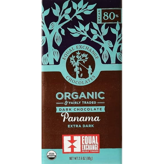 Equal Exchange Organic Dark Chocolate Panama Extra Dark, 2.8 oz
