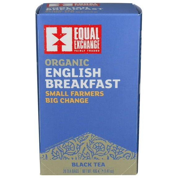 Equal Exchange Organic English Breakfast Tea - 20 bags per pack -- 6 packs per case.