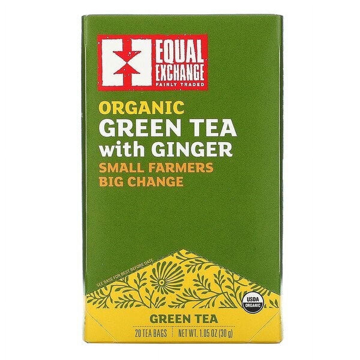Equal Exchange Green Tea with Ginger, 20 Tea Bags, 1.05 oz