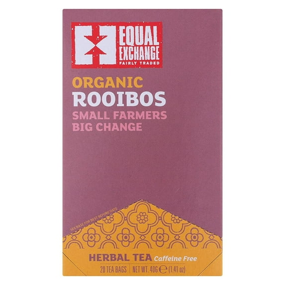 Equal Exchange Organic Rooibos Tea - 20 Bags per Pack -- 6 Packs per Case