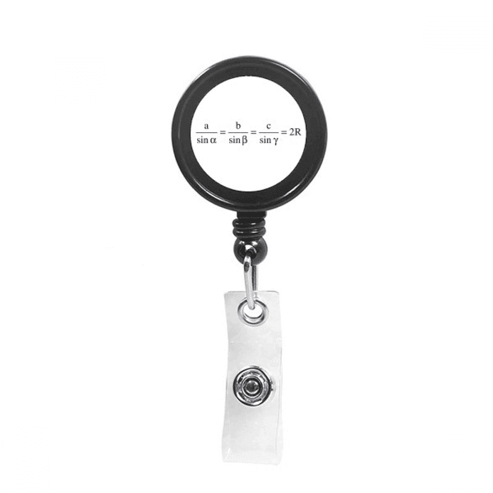 Equal Expression Calculation Mathematical Formulas Retractable Keychain Badge Holder ID Badge